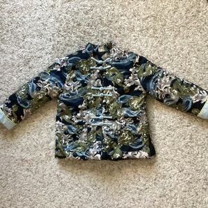 Traditional Chinese Padded Tang Suit for Boys (110cm 4-5y) -Dragon Print Jacket